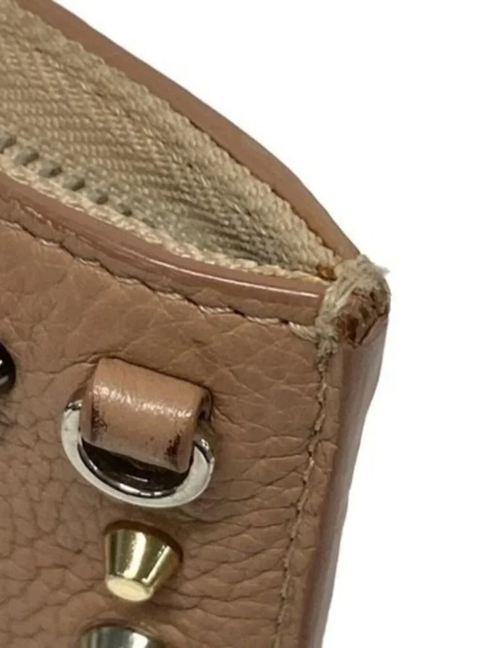 CHRISTIAN LOUBOUTIN Loubi Clutch Pink Beige Leather Clutch Bag